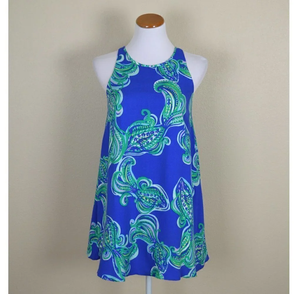 Lilly Pulitzer Wright Dress Blue Crush XS - Picture 1 of 7